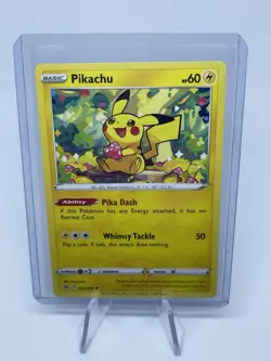 Pikachu 052/196 Common SWSH11: Lost Origin Pokemon Card 2022 - Image 1