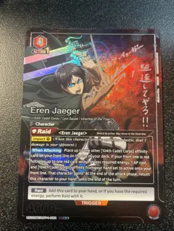 Attack on Titan English Signed Trading card UA23BT/AOT-1- Union Arena English ￼ - Image 1