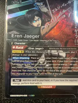 Attack on Titan English Signed Trading card UA23BT/AOT-1- Union Arena English ￼ - Image 3