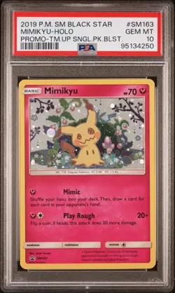Pokemon Mimikyu SM163 Sun and Moon Team Up Promo Card PSA 10 - Image 1