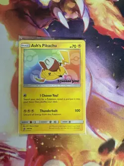 SEALED Ash’s Pikachu TCG SM108 2017 Promo Card Pokemon "I Choose You" Clean - Image 1