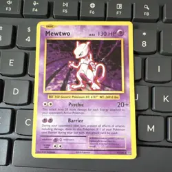 Pokemon Mewtwo Basic Psychic 130 HP Card 51/108 2016 Ken Sugimori - Image 1