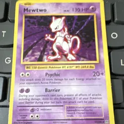 Pokemon Mewtwo Basic Psychic 130 HP Card 51/108 2016 Ken Sugimori - Image 5