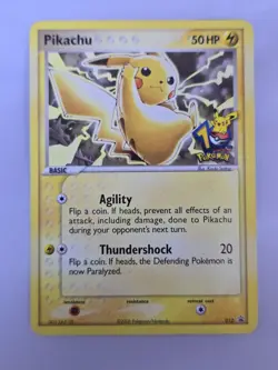 Pokemon Card - Pikachu 10th Anniversary Black Star Promo 012 Stamped - Image 1