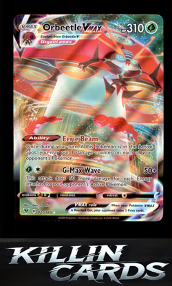 Orbeetle VMAX 021/185 Pokemon Ultra Rare SWSH04: Vivid Voltage Card NM - Image 1
