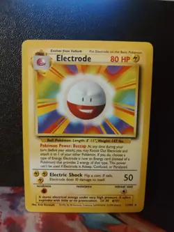 Pokemon TCG Electrode Base Set Card 021/102 Regular Rare MP Condition - Image 1