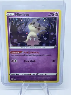 POKEMON MIMIKYU #081/189 DARKNESS ABLAZE RARE COSMOS HOLOFOIL NM CARD - Image 1