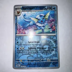 Vaporeon Reverse Holo NM 134/165 Scarlet & Violet 151 Pokemon Card - Image 1
