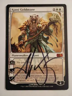 Magic The Gathering - 1x Signed Ajani Goldmane (mtg) M11 - Image 1