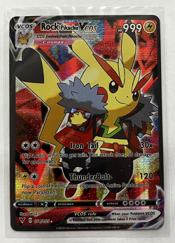 Rock Pikachu Pokemon Card VCOS Holo Cosplay w/ Video - Image 4