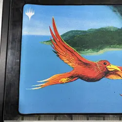 Used Ultra PRO Dominaria Remastered Birds of Paradise Black Stitched Playmat MTG - Image 2