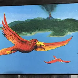 Used Ultra PRO Dominaria Remastered Birds of Paradise Black Stitched Playmat MTG - Image 3