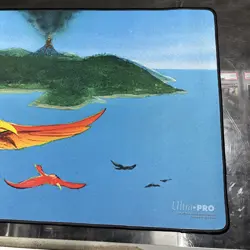 Used Ultra PRO Dominaria Remastered Birds of Paradise Black Stitched Playmat MTG - Image 4