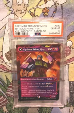 MTG Optimus Prime, Hero Shattered Glass PSA 10 Transformers - Image 1