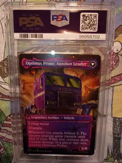 MTG Optimus Prime, Hero Shattered Glass PSA 10 Transformers - Image 2