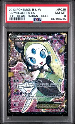2013 Pokemon Meloetta EX RC25/RC25 Legendary Treasures: Radiant Collection PSA 8 - Image 1