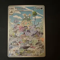 Pokemon Garbodor SV04: Paradox Rift 204/182 120 HP Illustration Rare Holo Engli… - Image 1