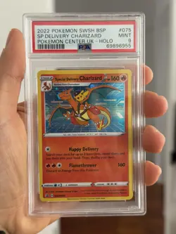 2022 POKEMON SWSH BLACK STAR PROMO #075 SPECIAL DELIVERY CHARIZARD-HOLO PSA 9 - Image 1