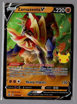 Zamazenta V 18/25 Ultra Rare Celebrations Pokemon TCG Near Mint - Image 1