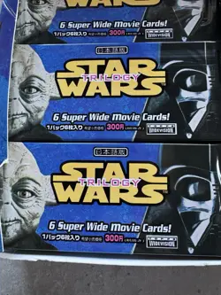 Star Wars 1977 Topps Japanese Edition Trilogy Super Wide Movie cards 33 packets - Image 5