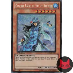 Yugioh General Raiho of the Ice Barrier HA04-EN025 Secret Rare 1st Edition NM - Image 1