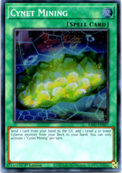 Cynet Mining - RA03-EN067 - Super Rare - 1st Edition Yugioh - Image 1