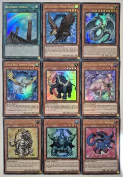 YuGiOh 9 Card Crystal Beast Set Ultra Rare 1st Edition - Image 1