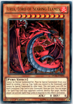Uria, Lord Of Searing Flames - DUSA-EN096 - Ultra Rare - 1st Edition - Yugioh - Image 1