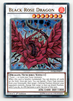 Black Rose Dragon - DUSA-EN077 - Ultra Rare - 1st Edition - Yugioh - Image 1
