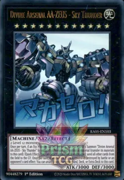 1st ed Divine Arsenal AA-ZEUS - Sky Thunder ultra rare RA05-EN103 Yugioh - Image 1