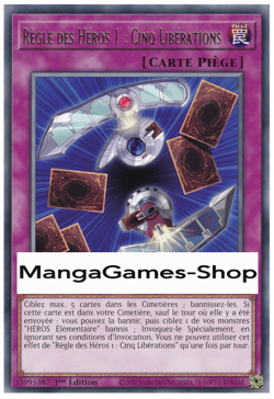 Yu-Gi-Oh ! Regle des Heros 1 : Cinq Liberations MZMU-FR027 Rare en Francais - Image 1