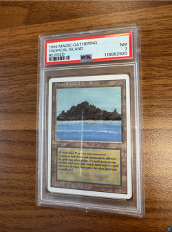 Tropical Island Revised PSA 7 NM - Graded MTG Magic the Gathering - Image 1