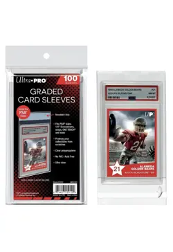 graded card 100 sleeves ultra pro fit perfect per carte gradate size psa slabs - Image 1