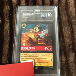 Mickey Mouse Brave Little Prince Fabled Disney Lorcana TAG 10 Pop 3 Copy 2 - Image 1