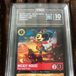 Mickey Mouse Brave Little Prince Fabled Disney Lorcana TAG 10 Pop 3 Copy 2 - Image 3
