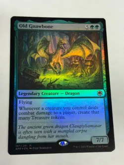 MTG - Old Gnawbone - Adventures in the Forgotten Realms - Foil - Near Mint - Image 3