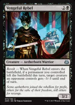 4x Vengeful Rebel MTG Aether Revolt NM Magic Regular - Image 1