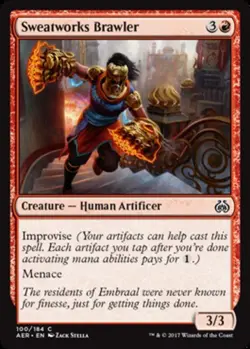 4x Sweatworks Brawler MTG Aether Revolt NM Magic Regular - Image 1