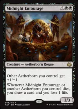4x Midnight Entourage MTG Aether Revolt NM Magic Regular - Image 1