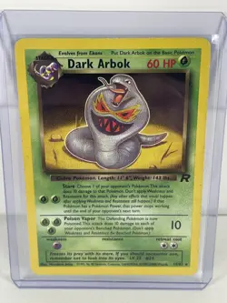 Pokemon TCG Dark Arbok 19/82 Rare Non Holo Vintage Team Rocket Trading Card - Image 1