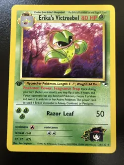 Erika's Victreebel 1st Edition Rare Gym Heroes Pokemon Card 26/132 WOTC 2000 NM - Image 1