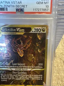 Pokemon Giratina VSTAR 2023 GG69/GG70 Secret Rare Crown Zenith PSA 10 Gem Mint - Image 3