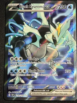 Black Kyurem ex 218/191 Sv08: Surging Sparks Holo Full Art Pokemon TCG NM+ - Image 1
