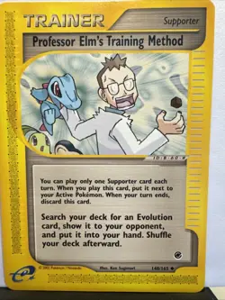 Pokemon Professor Elm's Training Method Trainer, 148/165 Uncommon, e-Reader LP - Image 1