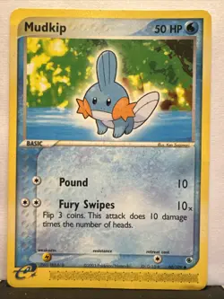 Pokemon Mudkip 60/109 Ruby and Sapphire Unlimited e-Reader, MP￼ - Image 1