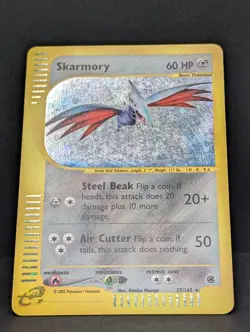 Skarmory 027/165 Expedition Base Set Holo Rare Pokemon TCG Nintendo MP+ - Image 3
