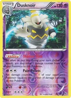 Dusknoir 40/106 XY Flashfire Reverse Holo Rare Pokemon TCG DAMAGED - Image 1
