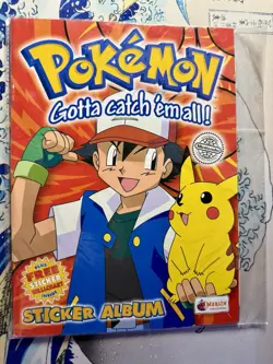 1999 Topps Merlin Pokemon Series 1 Sticker Album NEW + 3 SEALED Booster Packs - Image 2
