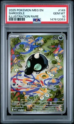 POKEMON MEG EN-MEGA EVOLUTION #149 SHROODLE ILLUSTRATION RARE PSA 10-147612053 - Image 1