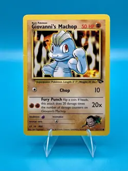 Pokemon TCG 1999-2000 Giovanni's Machop Gym Challenge Unlimited Vintage DMG - Image 1